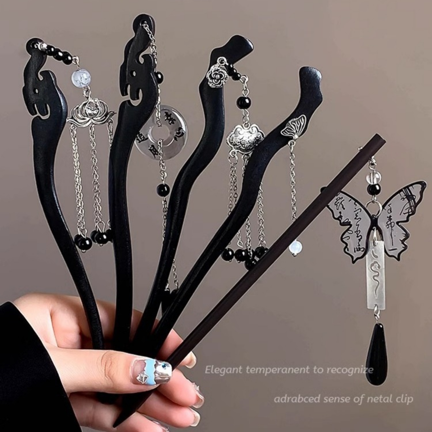 Women Accessories Shop - Luz de luxo madeira borla hairpin