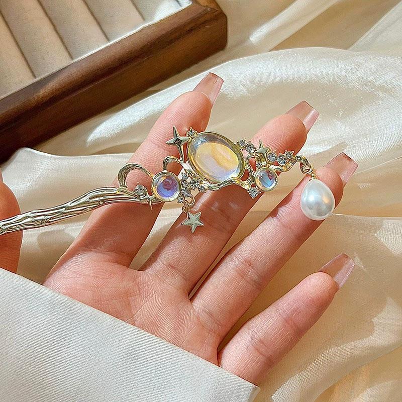 Pearl Hair Pin - Grampo de Cabelo de Pedra da