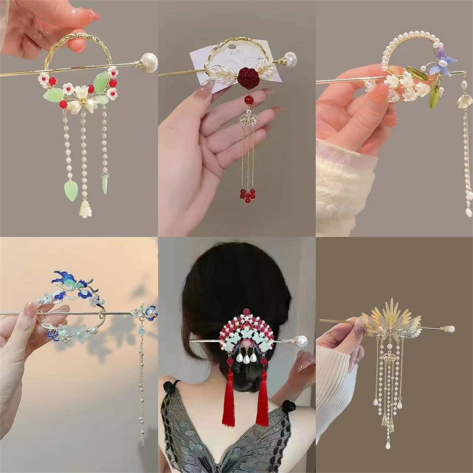 Women Accessories Shop - Grampo de cabelo estilo étnico para