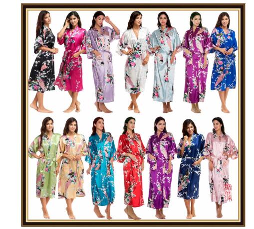 Women'S Kimono Accessories - Quimono Japonês Feminino de Seda Acetinada