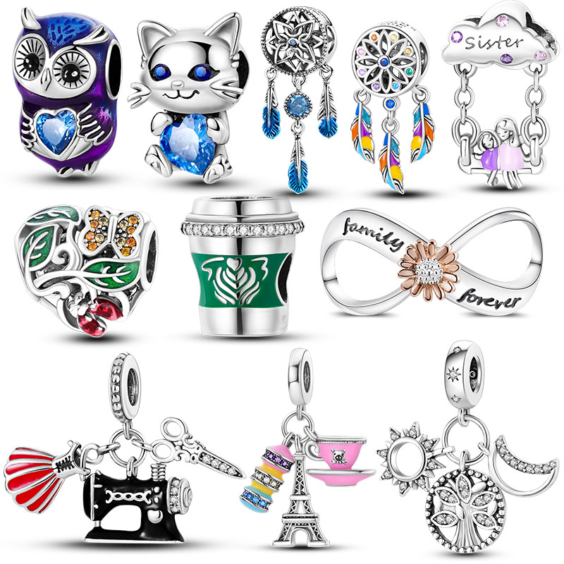 Women Accessories Pandora - Banhado a prata encantos contas fone