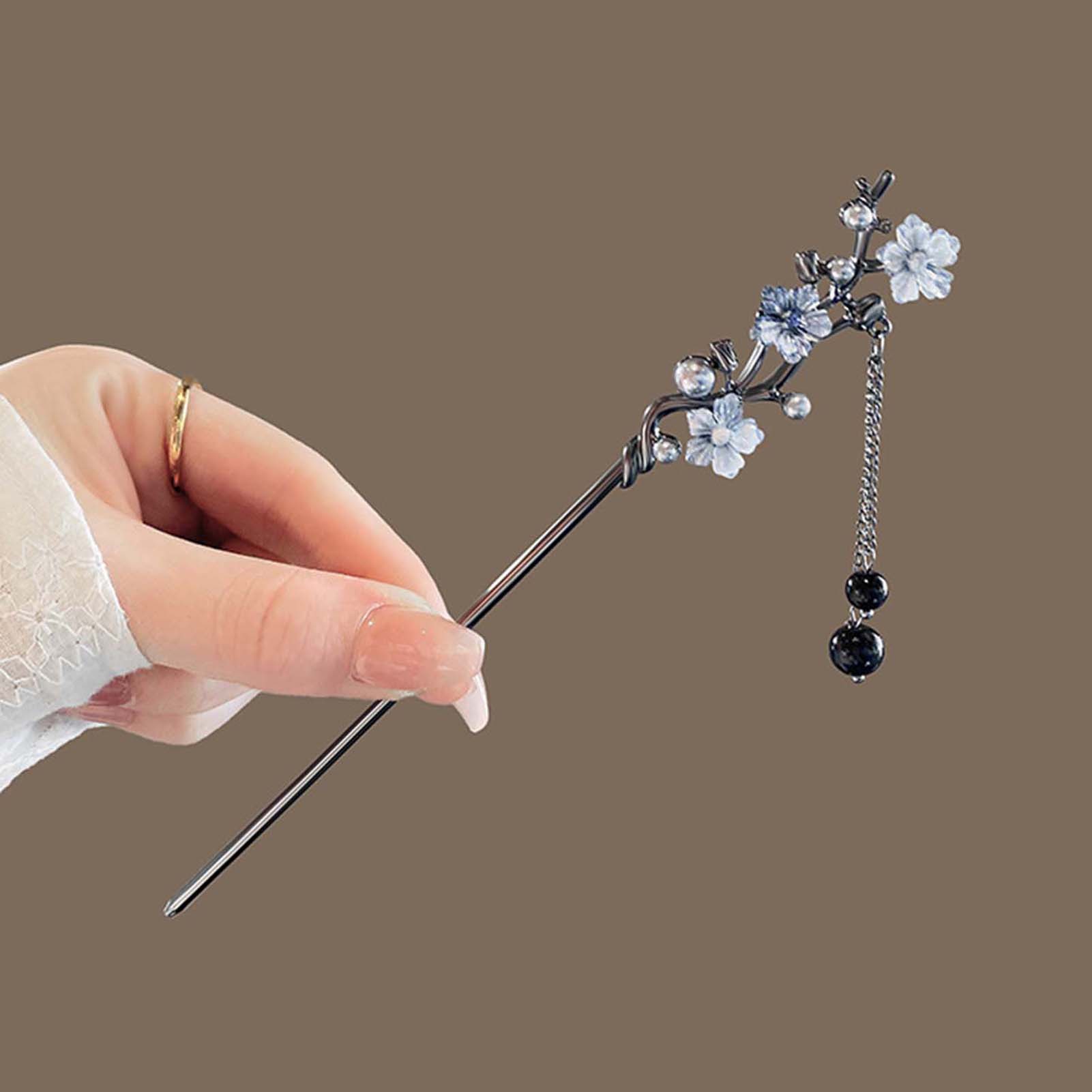 Pearl Hair Pin - Paus de Cabelo Estilo Chinês, Grampos