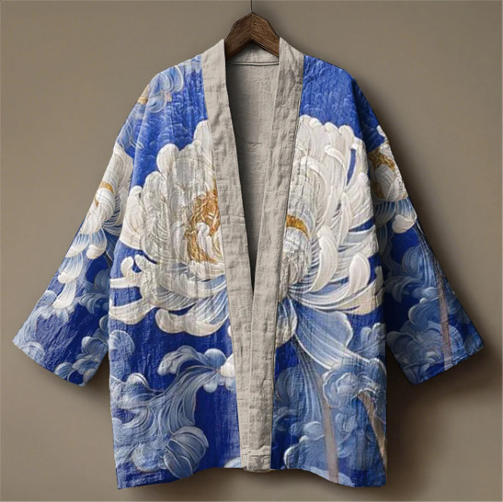 Women'S Kimono Accessories - Kimono com Estampa de Grua Japonesa
