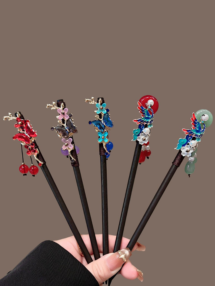 Women Accessories Shop - Bastões de cabelo chineses vibrantes, moda