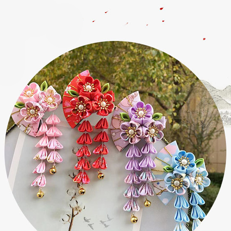Estilo japonês hairpin tecido  - Women'S Kimono Accessories avaliação e preço