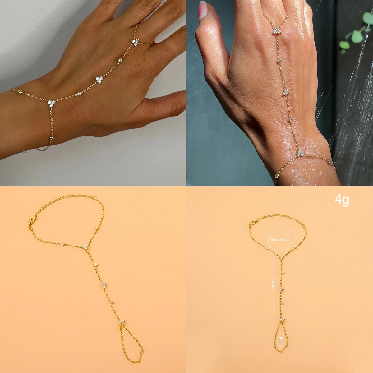 Pulseira de Mão em Cristal Sem - Women'S Accessories Amazon avaliação e preço