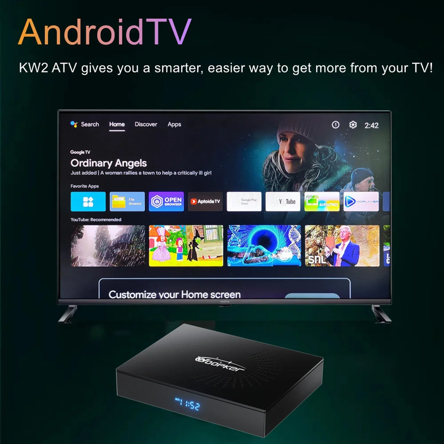 Woopker kw2 android 14 tv box  - Women Accessories Pandora avaliação e preço