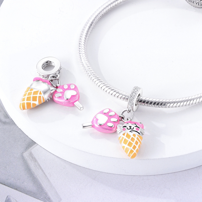 Novo 925 prata rosa gatinho go - Women Accessories Pandora avaliação e preço