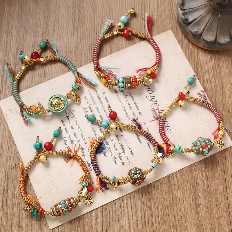 Pulseira tibetana retrô tecida - Women Accessories Nepal avaliação e preço