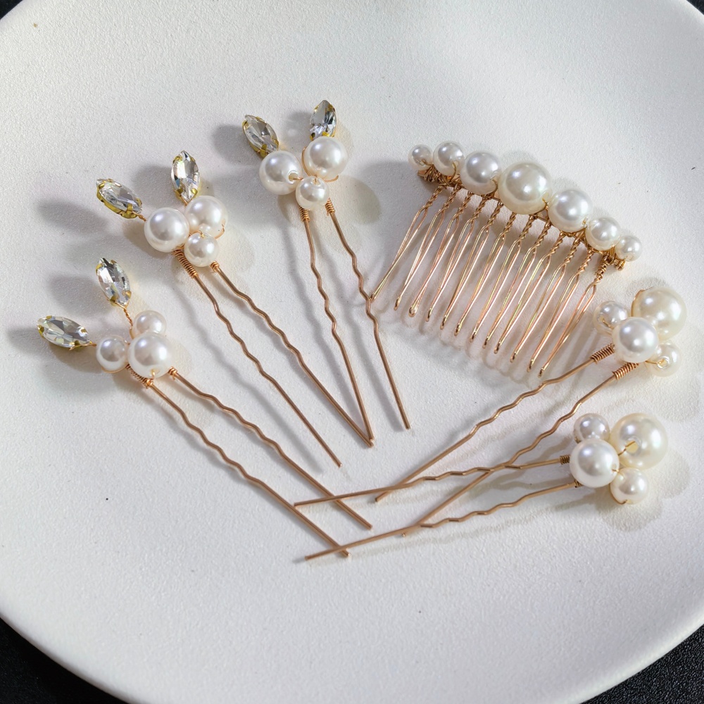Conjunto de Pentes e Grampos d - Pearl Hair Pin avaliação e preço