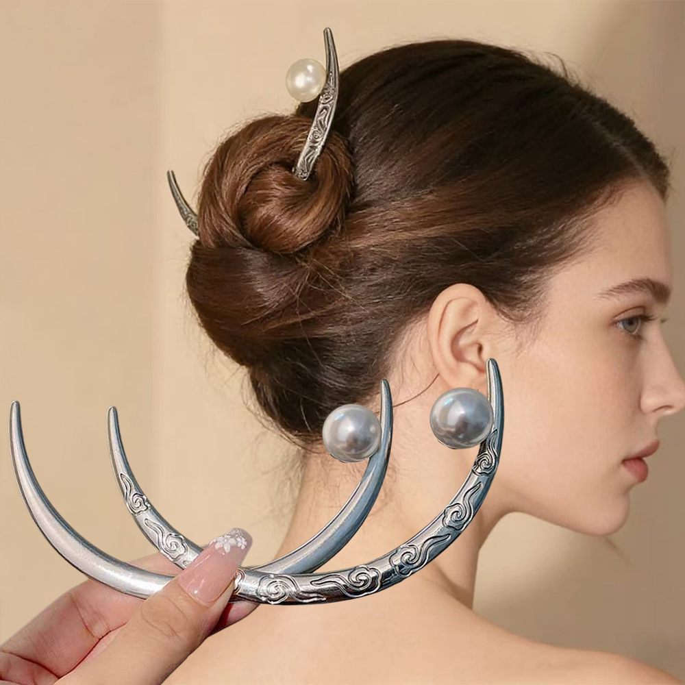 Grampo de Cabelo com Pérolas,  - Pearl Hair Pin avaliação e preço