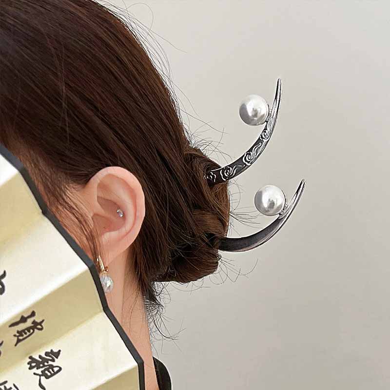 Grampo de Cabelo com Pérolas,  - Pearl Hair Pin avaliação e preço
