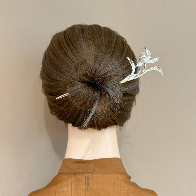 Novo estilo chinês prata orquí - Women Accessories Shop avaliação e preço