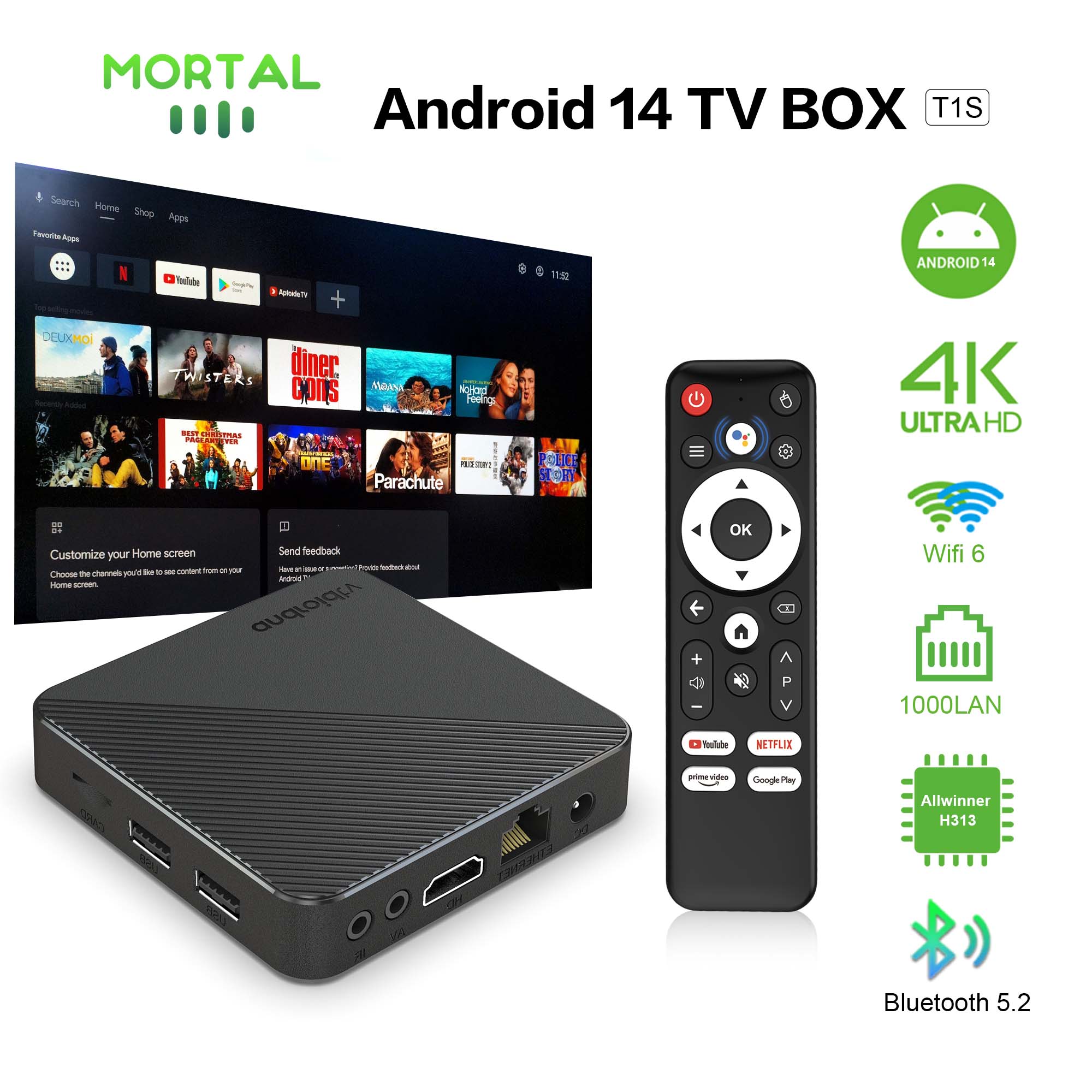 Android14 caixa de tv de cinem - Women Accessories Pandora avaliação e preço