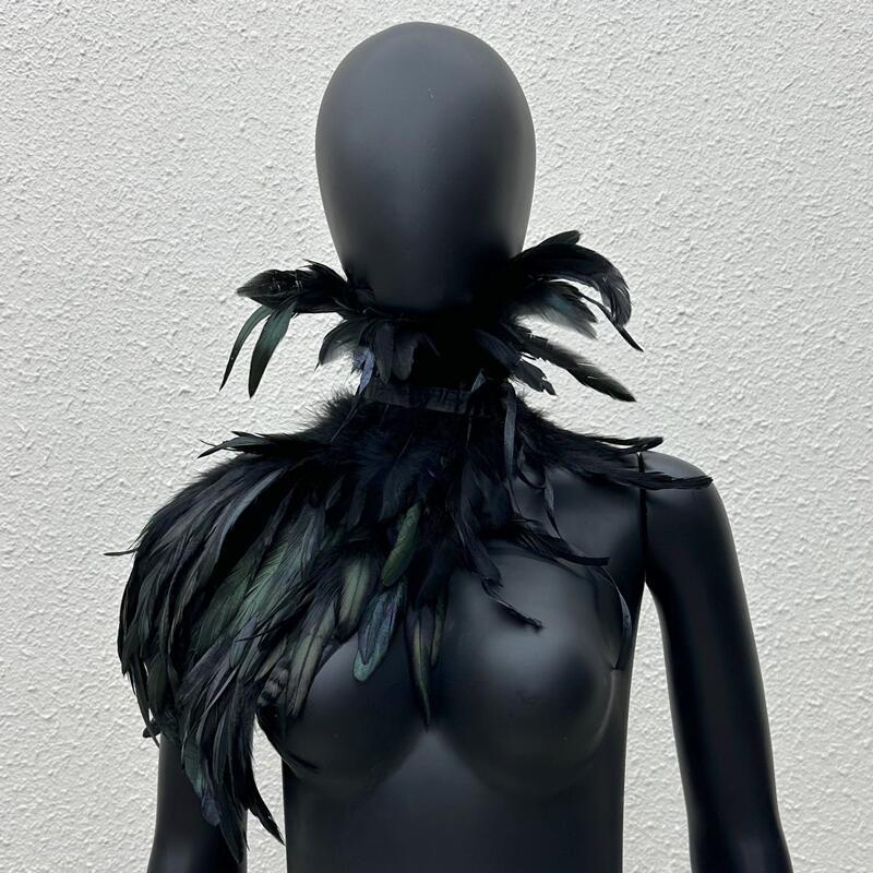Capa Gótica de Plumas de Um Om - Women'S Accessories Amazon avaliação e preço
