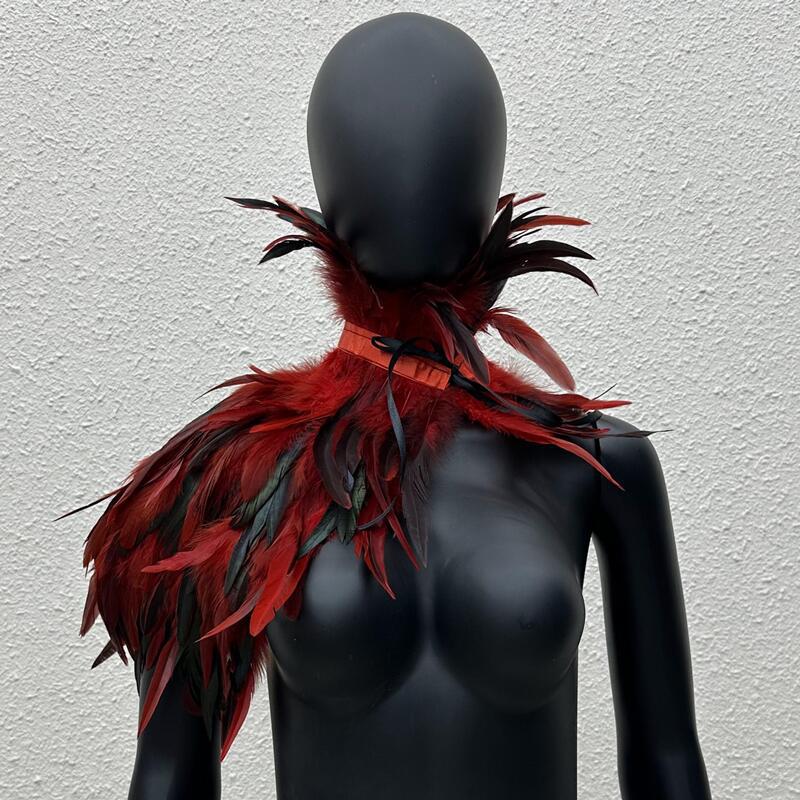 Capa Gótica de Plumas de Um Om - Women'S Accessories Amazon avaliação e preço